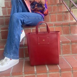 Roberto Cavalli CLASS “Dahlia” Red Tote Bag